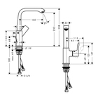 Смеситель для раковины Hansgrohe Metris 31087000, поворотный излив - Фото 2