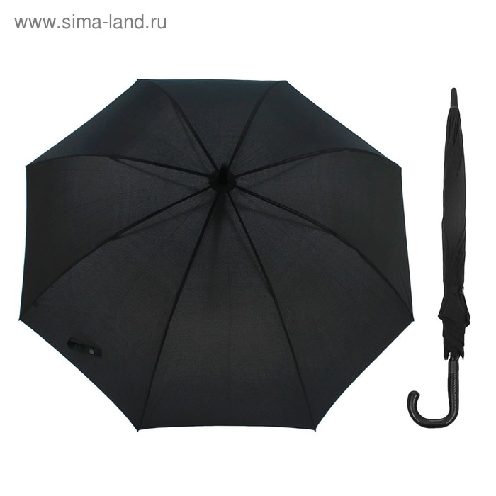 Зонт-трость, автоматический, R=54см, цвет чёрный
