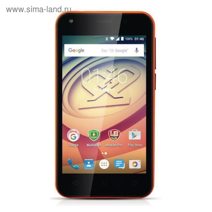 Смартфон PRESTIGIO 3403 Wize L3 DUO orange 4.0" - Фото 1