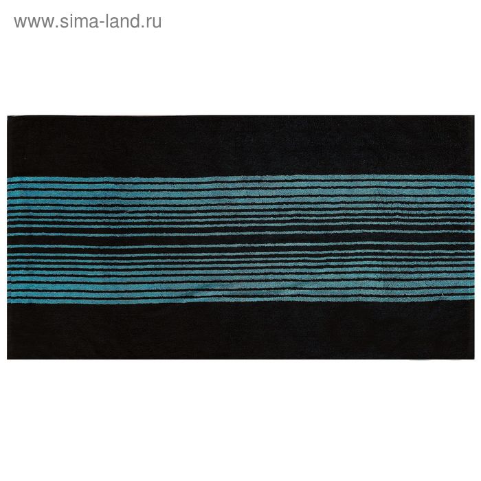 Полотенце махровое пестротканное, полосы голубые, размер 30х70 см, хлопок 340 г/м2 - Фото 1