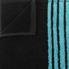 Полотенце махровое пестротканное, полосы голубые, размер 30х70 см, хлопок 340 г/м2 - Фото 2