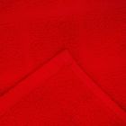 Полотенце махровое, цвет красный, размер 47х90 см, хлопок 340 г/м2 - Фото 3