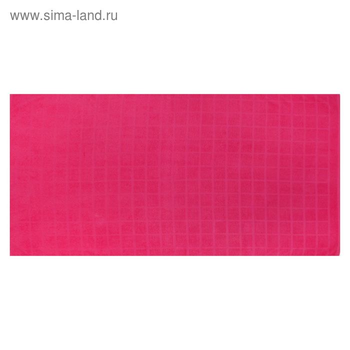 Полотенце махровое банное, цвет ярко-розовый, размер 70х140 см, хлопок 340 г/м2 - Фото 1