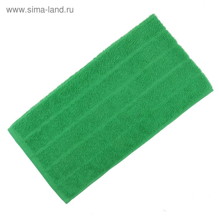 Полотенце махровое жаккардовое 30×60 см хлопок 280 г/м2 Зеленый - Фото 1