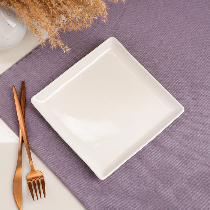 Тарелка "Квадрат", плоская, для суши, керамика, 19 см - Фото 1