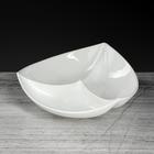 Менажница керамическая «Орешник», 22 см, белая - Фото 1