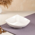 Менажница керамическая «Орешник», 22 см, белая - Фото 3