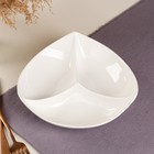 Менажница керамическая «Орешник», 22 см, белая - Фото 5