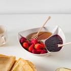 Менажница керамическая «Орешник», 22 см, белая - Фото 2