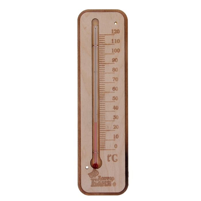 Деревянный термометр для бани и сауны "Доктор Баня", - Фото 1