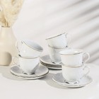 Сервиз чайный на 6 персон «Rococo золото», 12 предметов: чашка 250 мл, блюдце - фото 2847956