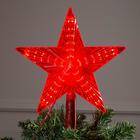 Светодиодная верхушка на ёлку «Звезда красная» 22 см, 30 LED, провод 2 метра, 220 В, свечение красное - фото 4973135