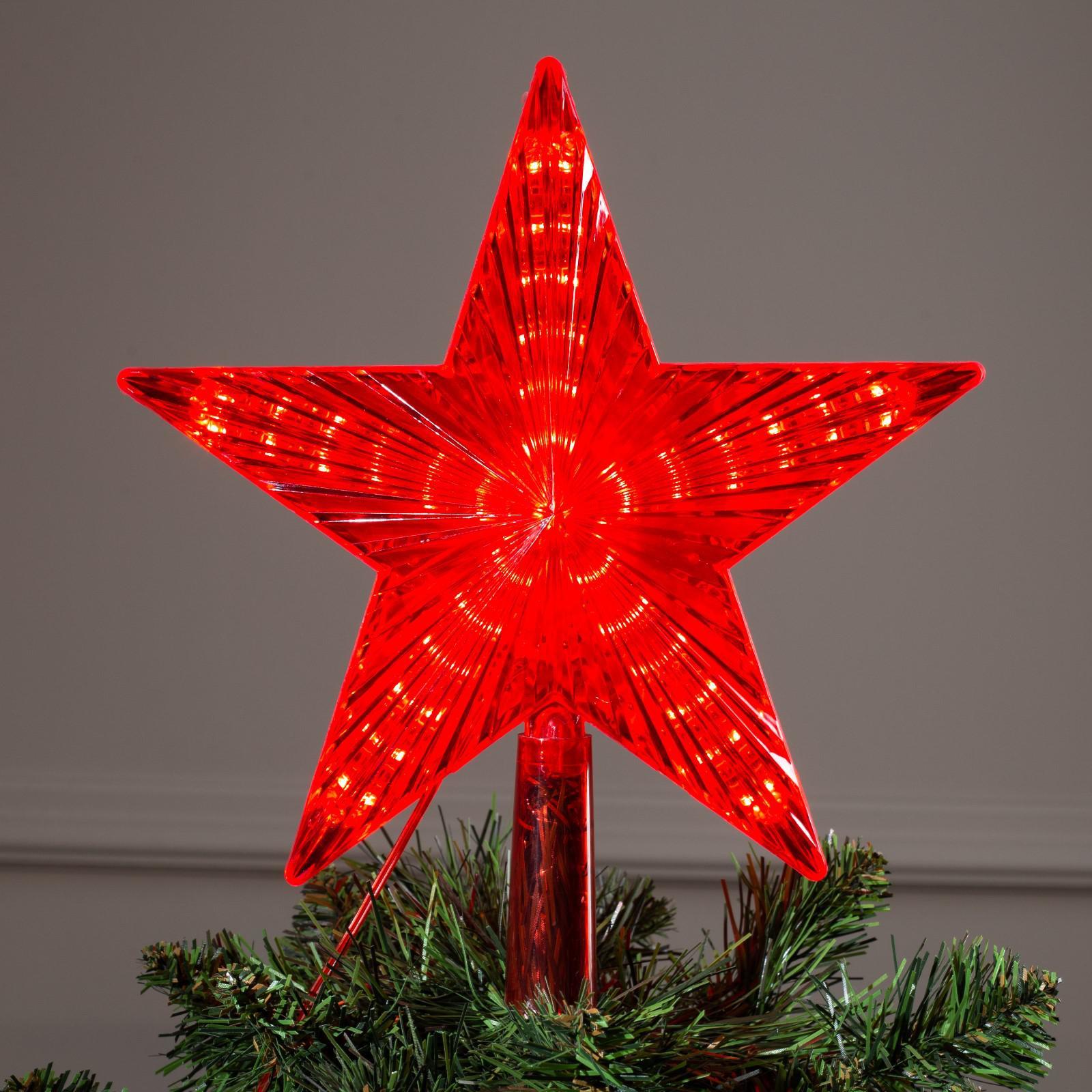 Рождественская звезда на елку 6000К(холодный белый) 230V 31Led 22cm
