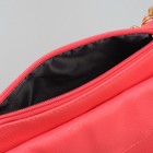 Сумка женская на молнии, 1 отдел, 2 наружных кармана, длинный ремень, цвет коралловый - Фото 5