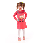 Платье для девочки "Весёлые совы", рост 92 см (50), цвет коралловый, принт орнамент (арт. ДПД414067н_М) - Фото 1