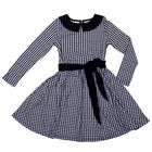 Платье для девочки "Осенний блюз", рост 128 см (64), цвет тёмно-синий/белый - Фото 1