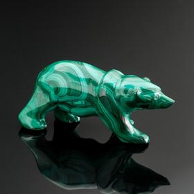 Сувенир "Медведь средний", натуральный малахит