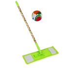 Швабра для мытья пола плоская Доляна «Фрутс», насадка из микрофибры 43×13 см, телескопическая ручка 68-120 см - Фото 1