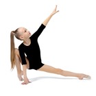 Купальник гимнастический Grace Dance, с шортами, с рукавом 3/4, р. 36, цвет чёрный - Фото 5