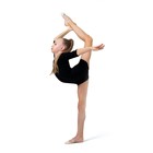 Купальник гимнастический Grace Dance, с шортами, с рукавом 3/4, р. 36, цвет чёрный - Фото 6