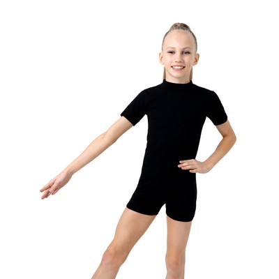 Купальник для гимнастики и танцев Grace Dance, р. 32, чёрный