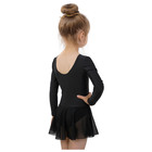 Купальник для хореографии, с длинным рукавом, юбка-сетка, размер 38, цвет чёрный - Фото 2