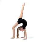 Купальник гимнастический Grace Dance, с шортами, с коротким рукавом, р. 32, цвет чёрный - Фото 5