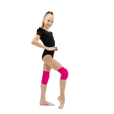 Наколенники для гимнастики и танцев Grace Dance, с уплотнителем, р. XS, 3-6 лет, фуксия