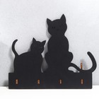 Ключница открытая "Две кошки"  20,5×17,5×3 см МИКС - фото 20663860