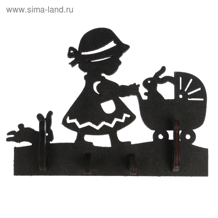 Ключница открытая "Девочка с коляской" 21×4×16,5 см - Фото 1