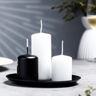 Подсвечник плоский «Чашка», металл, 14 см, чёрный муар - Фото 1