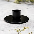 Подсвечник "Круг" металл на 1 свечу, 7х3 см, черный муар - Фото 2
