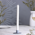 Подсвечник «Круг» металл на 1 свечу, 7×3 см, серый - Фото 1