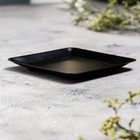 Подсвечник металл "Тарелка", 10х10х1,1 см, черный - Фото 2