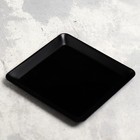 Подсвечник металл "Тарелка", 12,6х12,6х1,3 см, черный - Фото 2