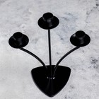 Подсвечник металл на 3 свечи "Диез", 10,5х27 см, черный - Фото 3