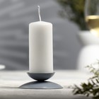 Подсвечник "Гадальный Н" металл на 1 свечу, 7,3х3 см, серый - фото 297805570