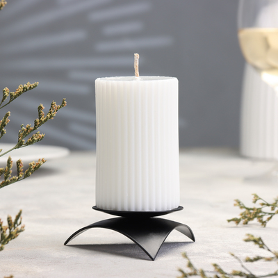 Подсвечник на 1 свечу «Звёздочка», металл, 9×3.5 см, чёрный