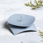 Подсвечник на 1 свечу «Кварта», металл, 9.5×3 см, серый - Фото 2