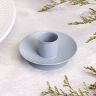 Подсвечник на 1 свечу «Лотос», металл, 7.5×2.5 см, серый - Фото 2