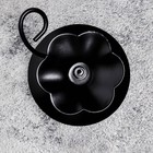 Подсвечник "Цветок Н" металл на 1 свечу , 9х3,5 см, черный - Фото 4