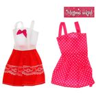 Одежда для кукол "Стиль города", в наборе 2 платья, цвета МИКС - Фото 7