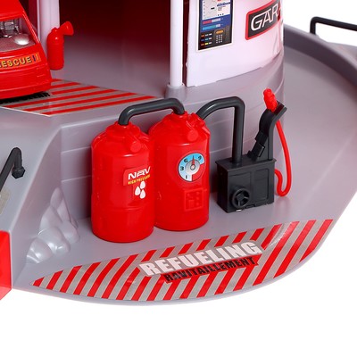 Парковка для машин «Служба спасения», 2 уровня, вертолетная площадка