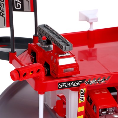 Парковка для машин «Служба спасения», 2 уровня, вертолетная площадка