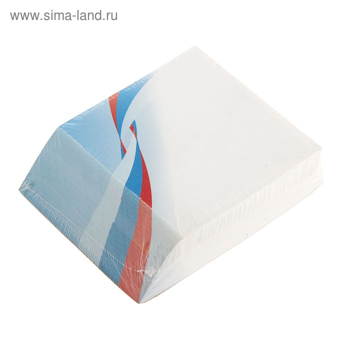 Блок бумаги для записей, с косым цветным срезом, 9 x 11 см, 300 листов, 70 г/м2, «Флаг» - Фото 1