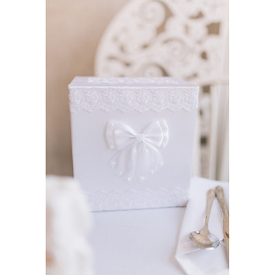 Коробка для денег «Семейный банк» с кружевом