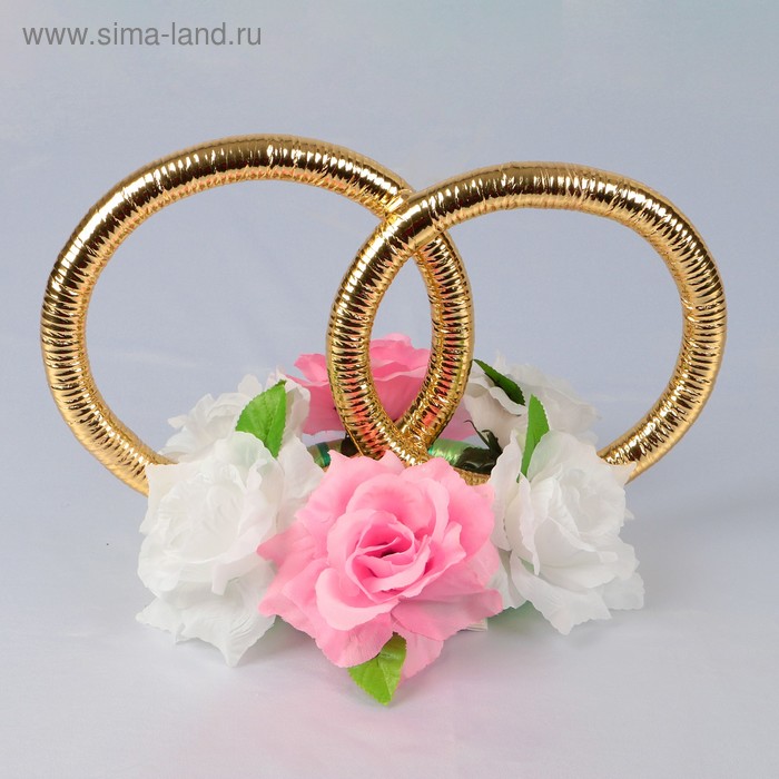 Кольца на крышу «Свадьба», розовые, микс - Фото 1