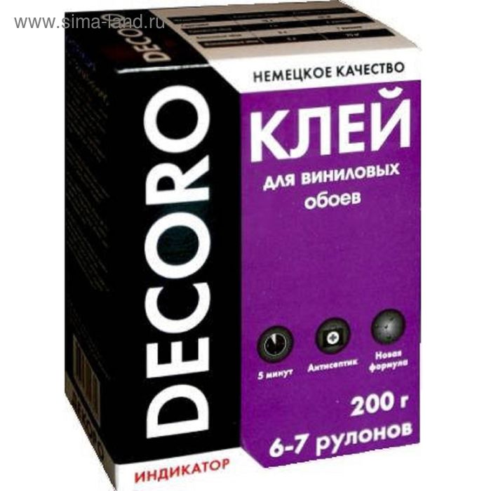 Клей для виниловых обоев Decoro ART 110-200, 200 г (на 6-7 рулонов) - Фото 1