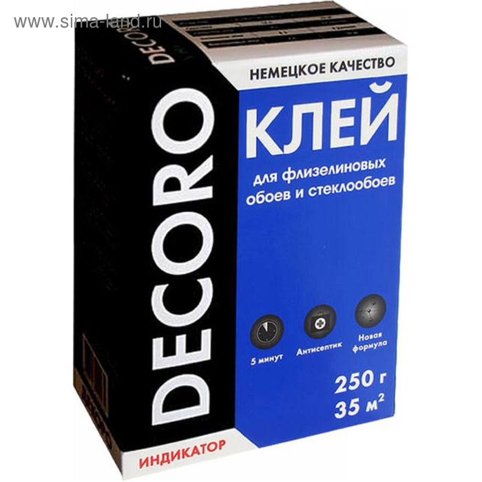 Клей для флизелиновых обоев и стеклообоев Decoro ART 120-250, 250 г (на 35 м²) - Фото 1