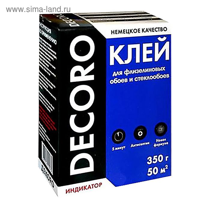 Клей для флизелиновых обоев и стеклообоев Decoro ART 120-350, 350 г (на 50 м²) - Фото 1